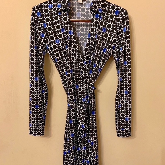 Boston Proper Hexagon Geo Wrap Dress XS - Picture 2 of 6